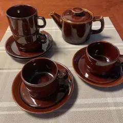 美品】輪島塗 HANANURI 花ぬり 古代溜 コーヒーカップ＆ソーサー 茶器
