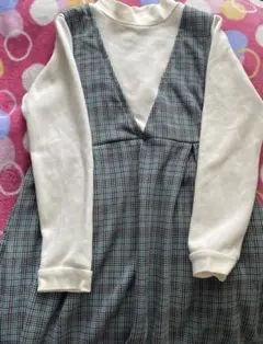 noeil aime BeBe 裏起毛チェック柄ワンピース　140