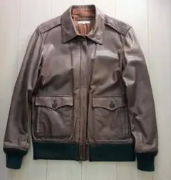 ユナイテッドアローズ グリーンレーベル　A-2 レザージャケット　L ブラウン