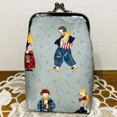 ハンドメイドがま口シガレットケース ❤️女の子柄