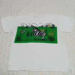 立体ゼブラとキリンのTシャツ　110cm