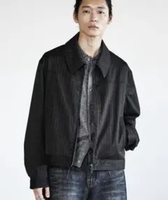 WYM THCH WOOL GABADINE ZIP BLOUSON ブラック - メルカリ