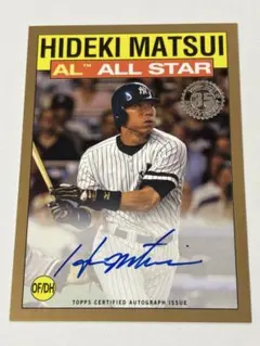 마츠이 히데키 25장 한정 골드판 친필 사인 카드 2021 TOPPS