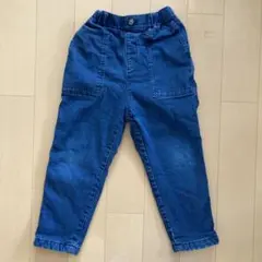 【UNIQLO】裏起毛　デニムブルー 長ズボン 120cm