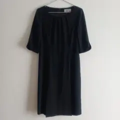 AOKI LES MUES 礼服 喪服 ベルト付 フォーマルワンピース 黒9号Мのサムネイル