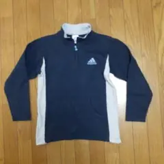 adidas ハーフジップトレーナー ネイビー/グレー