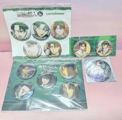 進撃の巨人 リヴァイ エレン ミカサ ハンジ WIT 場面写缶バッジ 5個