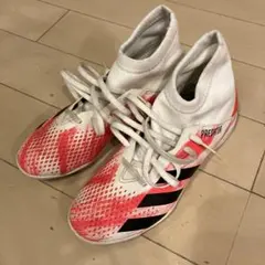 adidas Predator 赤白 ハイカット スパイク - メルカリ