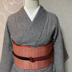 洗える着物　袷　黒の疋田柄