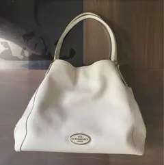 美品　大容量　コーチ　ハンドバッグ クリーム色　即発送