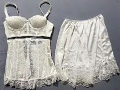 【美品】セモアブライダルインナー ブラ＆ウエストニッパーセット C65/58 セモア ブライダルインナー F85 ウエストニッパー76洗濯済み