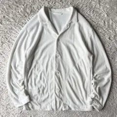 45R 極美品 パイルJACKET 3 白 ニット ジャケット タオル地のサムネイル
