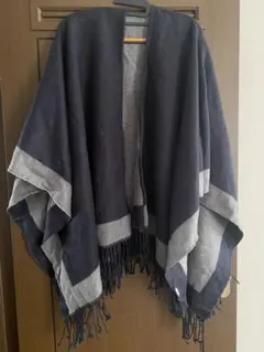 UNIQLO 2way大判ストール　ネイビー・グレー