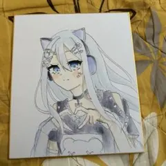 プロセカ　宵崎奏　手描き　色紙