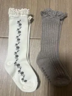 【新品未使用】monbebe ハイソックス　2足セット