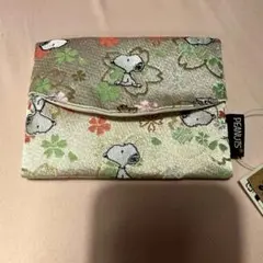 新品　スヌーピー京都西陣織　PEANUT ポケットティッシュ　ケースのサムネイル