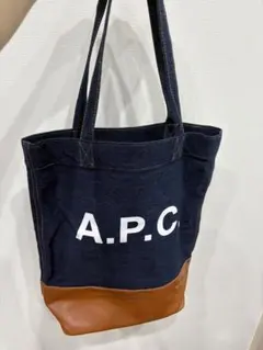 A.P.C. トートバッグ デニム レザーのサムネイル