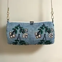 ミナペルホネン がま口ポシェット twins pink ハンドメイド - メルカリ