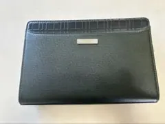 美品/Burberry ダークグリーン系クラッチバッグ