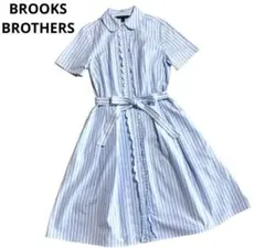 BROOKS BROTHERS ストライプ 半袖シャツワンピース