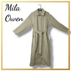新品 ☆ Mila Owen カーキ ロング シャツワンピース 紐付き ボタン