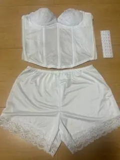 ブライダルインナー　ビスチェ（E75）＋ペチパンツ（L）セット