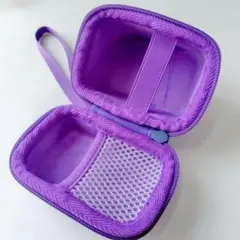 とびだせ！きゅーびっつ 収納ケース ストラップ バックル付き パープル
