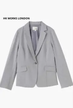 【タグ付き】HK WORKS LONDON テーラードジャケット　グレー　Mのサムネイル