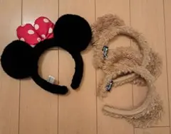 ミニーマウス　ダッフィー　カチューシャセット