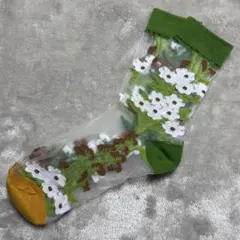 シアーソックス 小花モチーフ