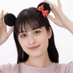 ミニー　パッチン　ヘアピン　耳　ディズニー