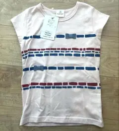 新品未使用 SLAP SLIP リボン ボーダー柄 Tシャツ 120cm べべ