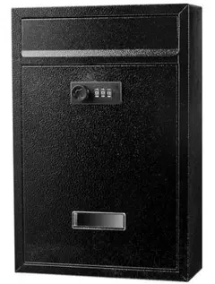 ブラックダイヤル式ロック付き郵便受け