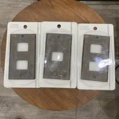 アンティーク スイッチカバーGORIKI ISLAND 3個セット 真鍮