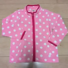 ピンク 水玉模様 フリースジャケット