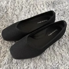 【fuwaraku】フワラク　22.5cm メッシュニットパンプス