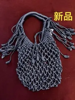 260104-4-(11) レディース　網状　バッグ　新品　夏場　ブルー