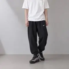 NIKE ナイキ 刺繍ロゴ スウェットパンツ ブラック トレーニング ジム M