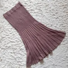 『SNIDEL』 スナイデル (F) リブニットマーメイドスカート ロング丈