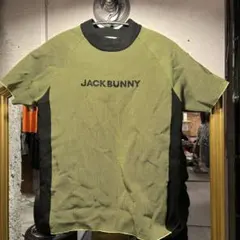 Jack Bunny ストライプシャツ サイズ2 グリーン/ブラック