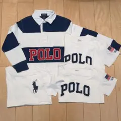 POLO ストライプ ポロシャツ ラガーシャツ　Tシャツ　110