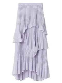 SNIDEL Sustainableプリーツティアードスカート LAV