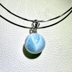 本日限定値下げ handmade ラリマー 天然石 紫陽花 ネックレス - メルカリ