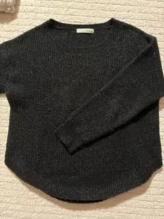 SHOO・LA・RUE ラメ入り クルーネックニット ブラック Lサイズ