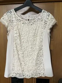 JUSGLITTY ☆新品☆半袖 レース ブラウス インナー付きトップス ピンクのサムネイル