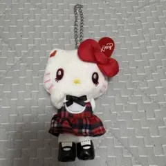 USJ ユニバ キティ マスコットキーチェーン チェック柄 AKB48衣装風