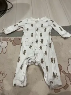 クマ柄ロンパース 70-80サイズ　ジェラピケ