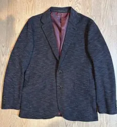 美品メンズビギ　テーラードジャケット　ウールコットンヘリンボーン ジャケット L
