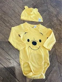 70cm H&M プーさんロンパースと帽子セット