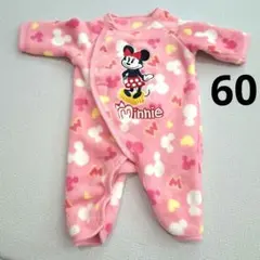50～60ディズニー☆ミニーちゃんピンクふわもこロンパース